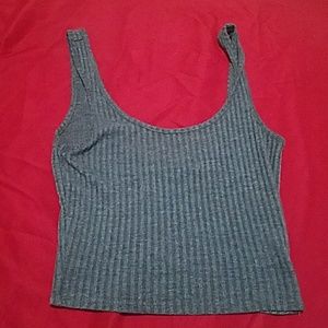 - [nollie] gray crop top -